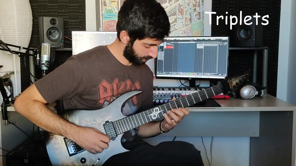B minor pentatonic exercise for building speed using subdivisions